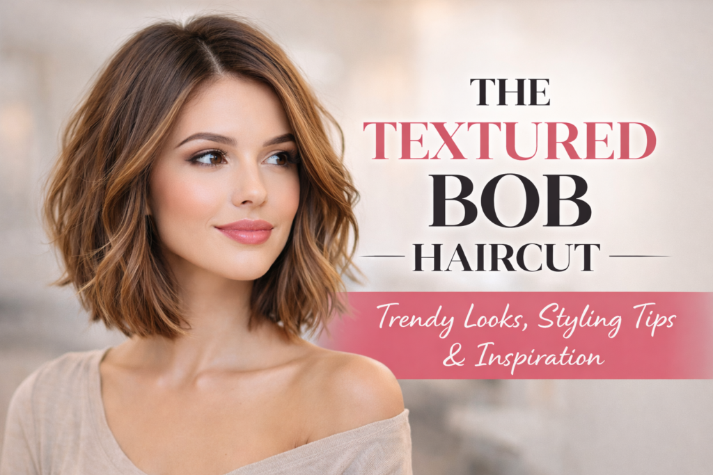 Textured bob haircut
