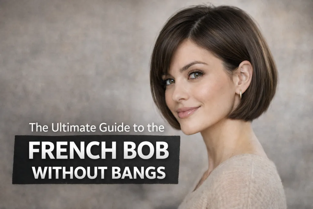 French Bob Without Bangs