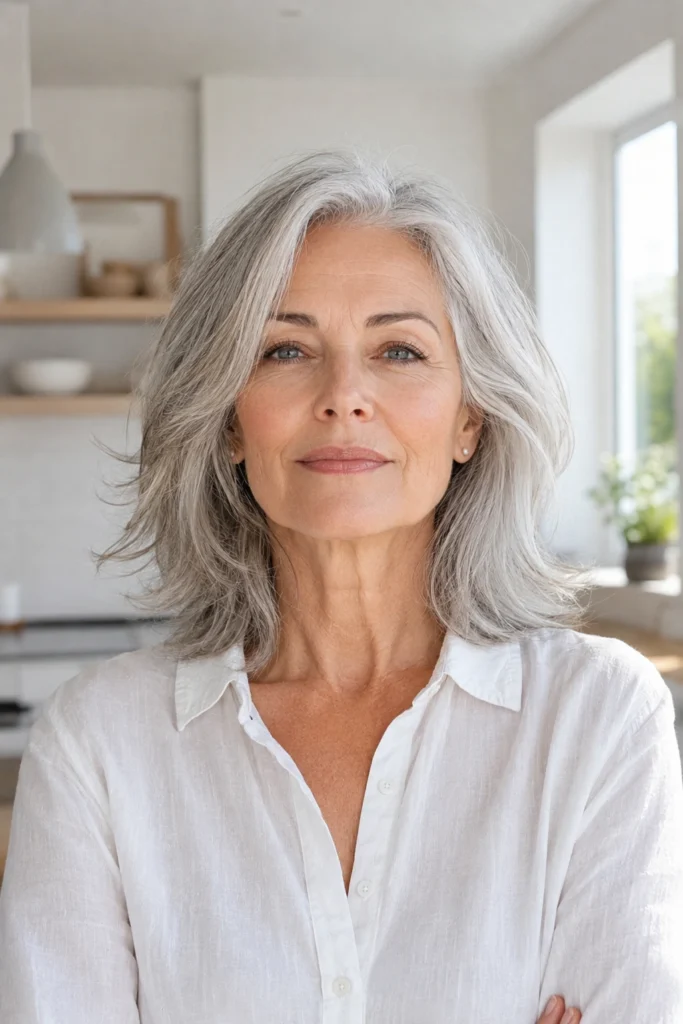 Silver Layered Bob