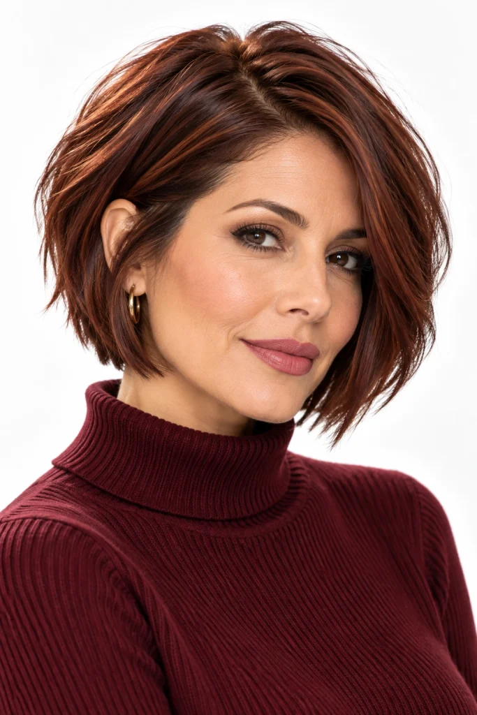 Textured Bob with Side Part