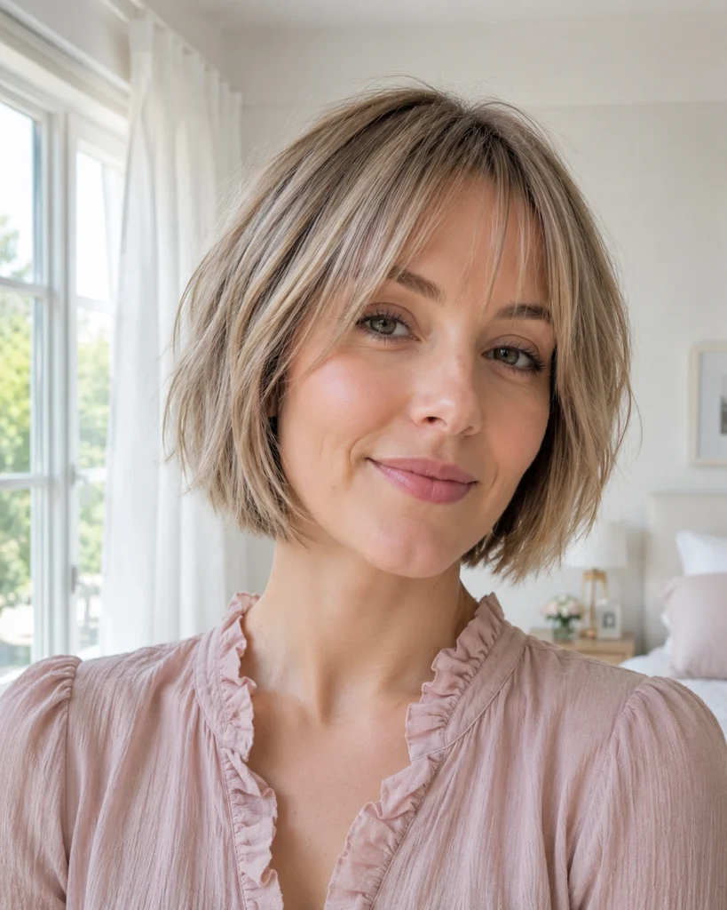Choppy French Bob for Fine Hair