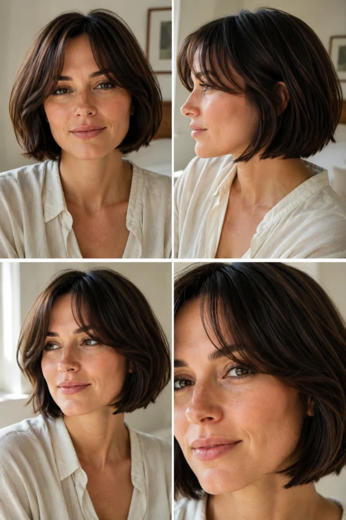 French Bob With Curtain Bangs