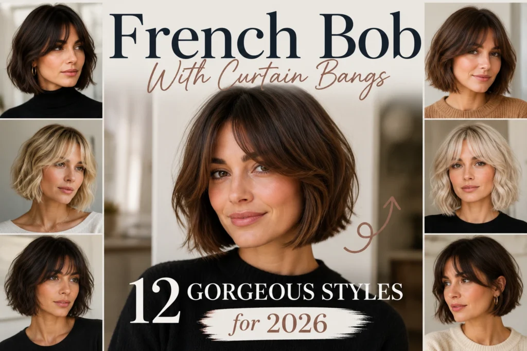 French Bob With Curtain Bangs