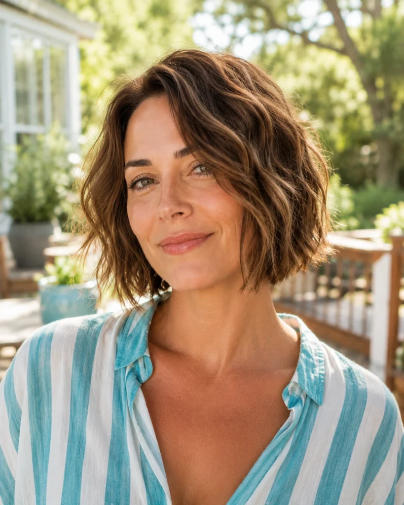 Wavy Choppy French Bob