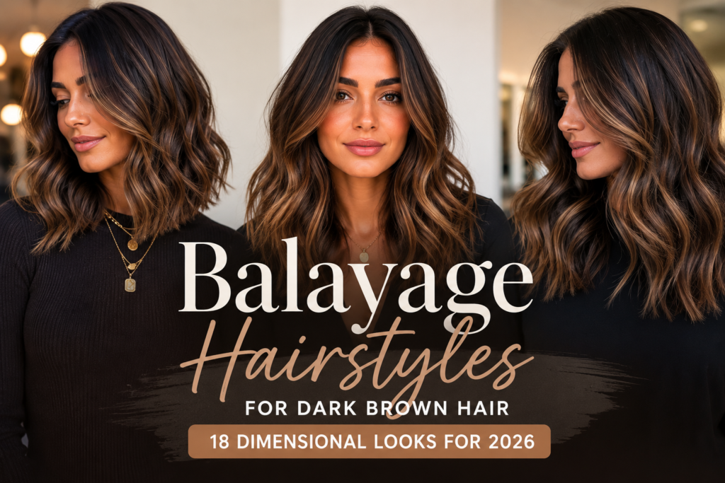 Balayage Hairstyles For Dark Brown Hair