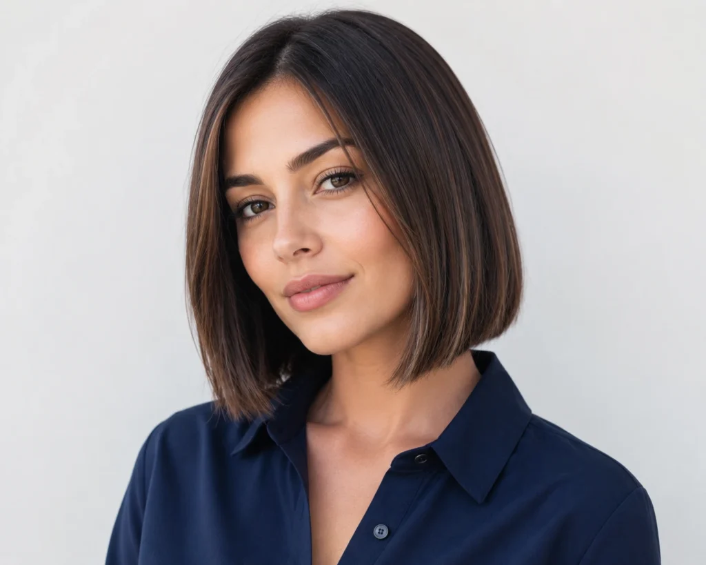 Blunt Bob with Subtle Balayage