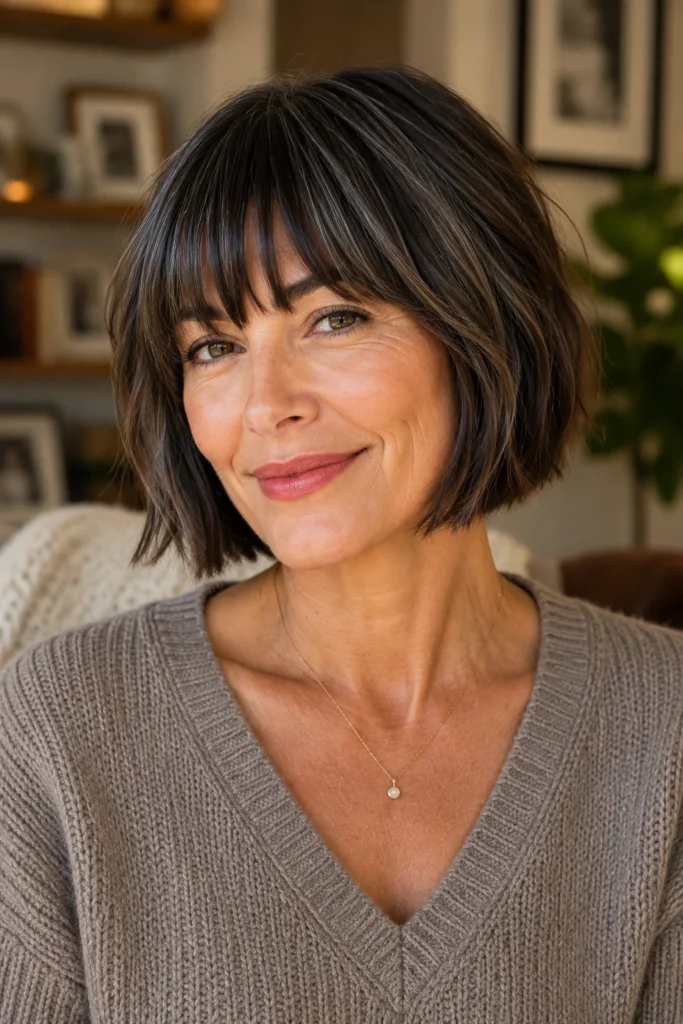 French Bob with Full Bangs
