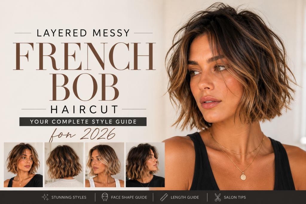 Layered Messy French Bob Haircut