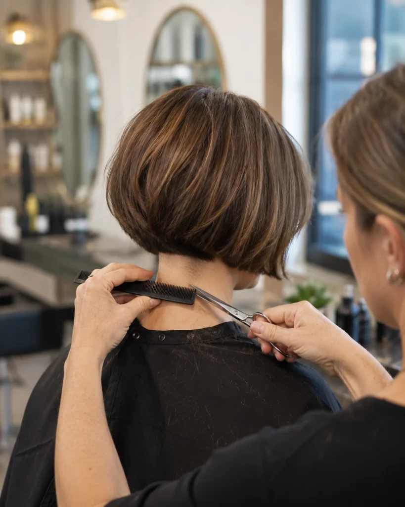 Maintaining the French Bob Back View