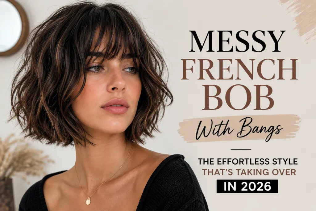 Messy French Bob With Bangs