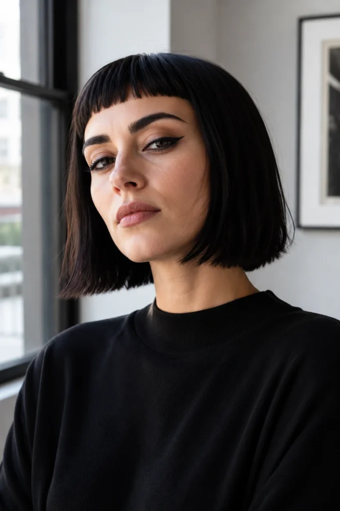 Short French Bob with Micro Fringe