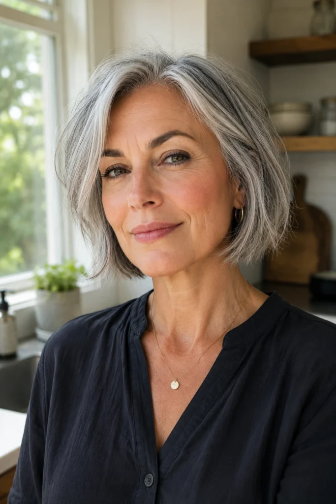 Silver French Bob