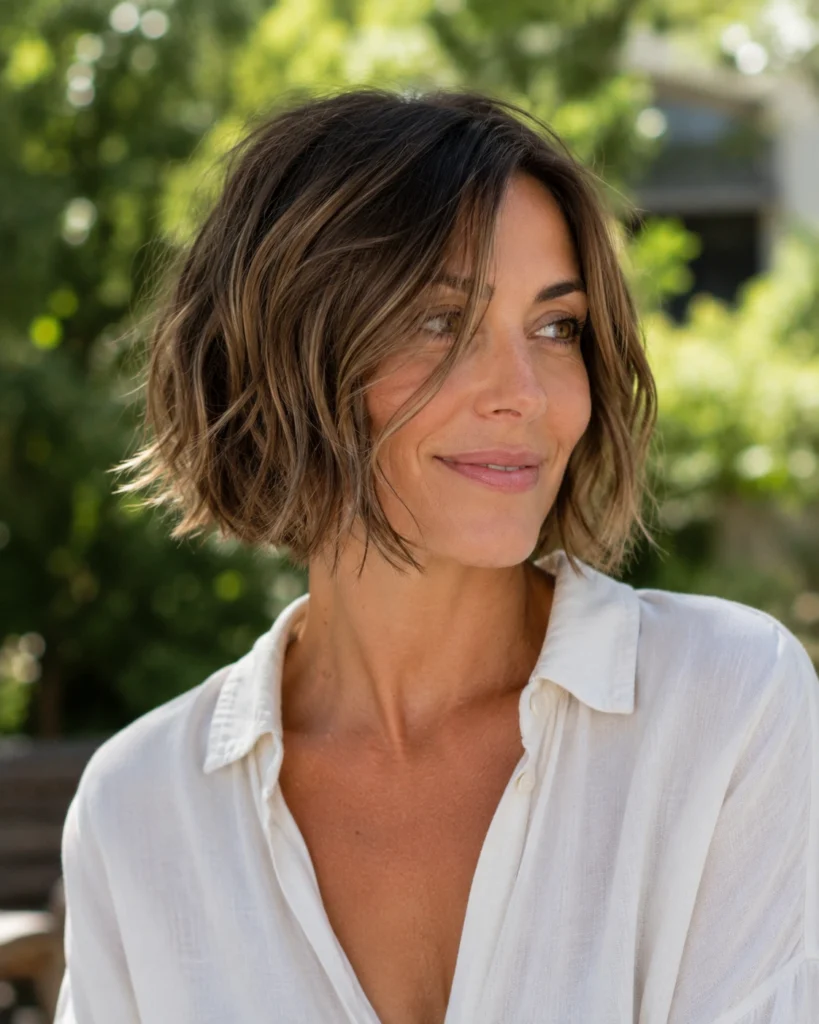 Textured Messy French Bob