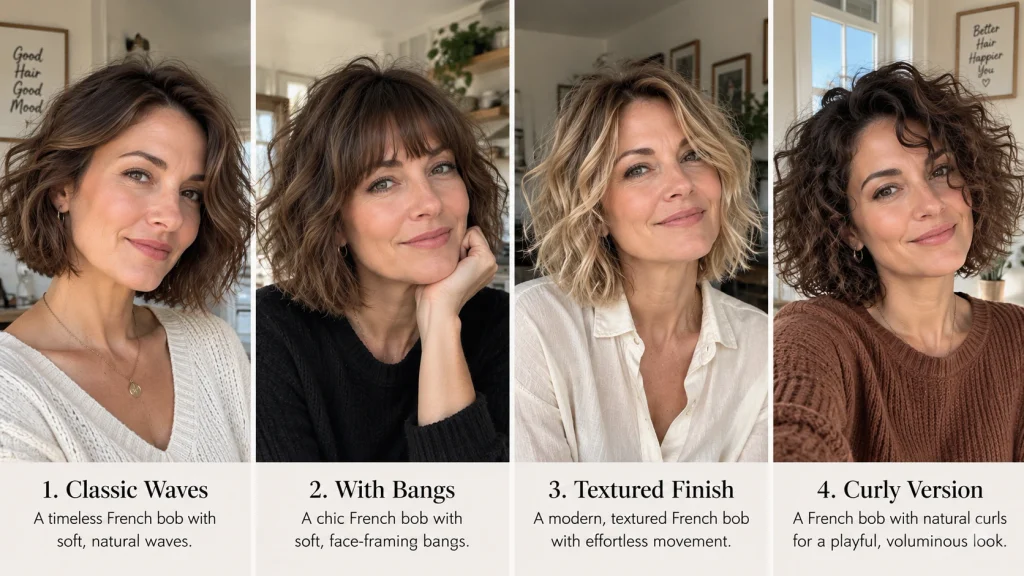 Wavy French Bob Haircut