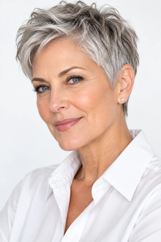 Cropped Silver Pixie