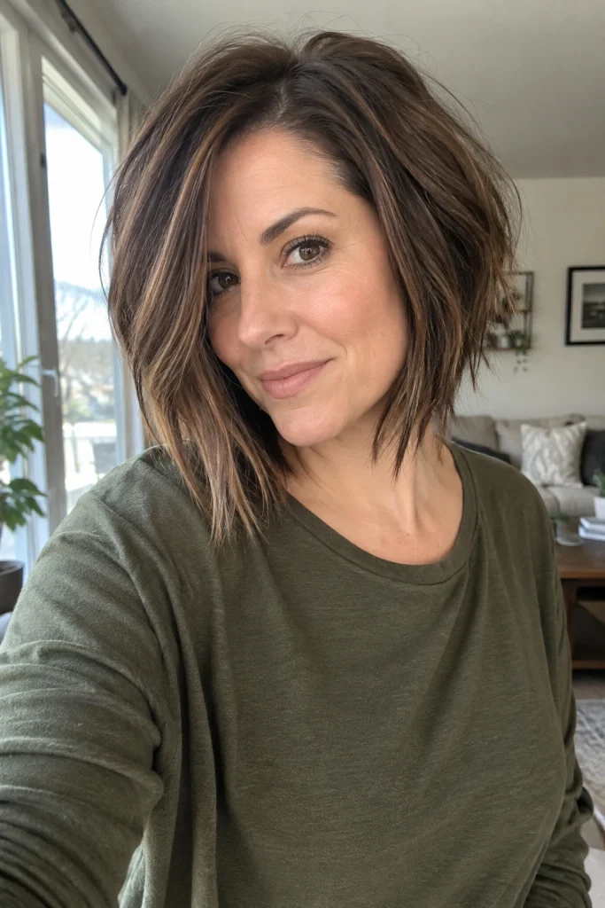 Textured Angled Bob