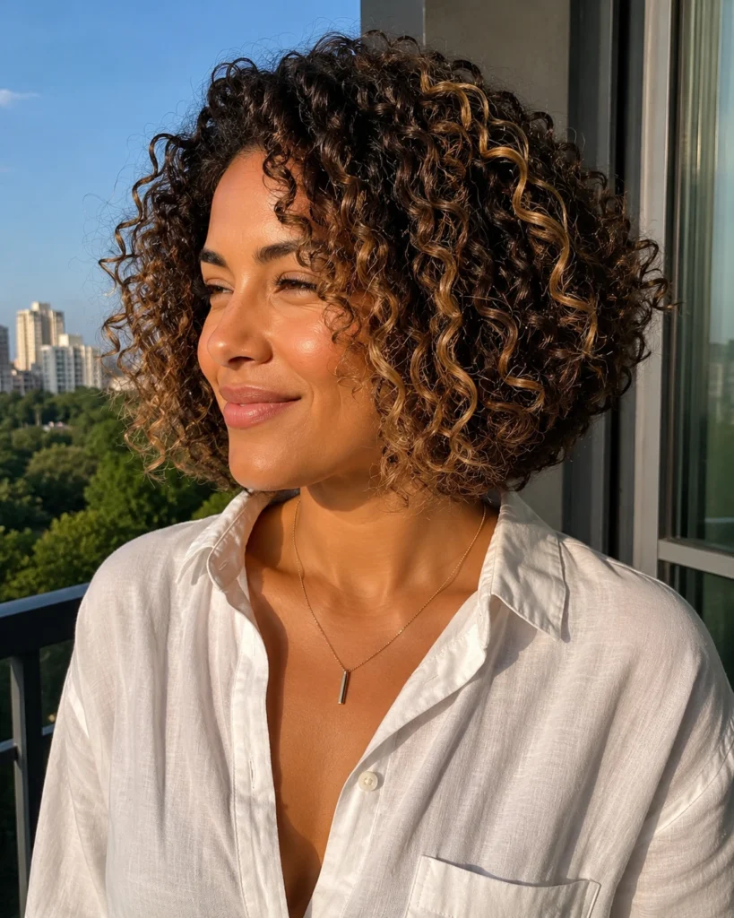 The Caramel Highlighted Inverted Bob