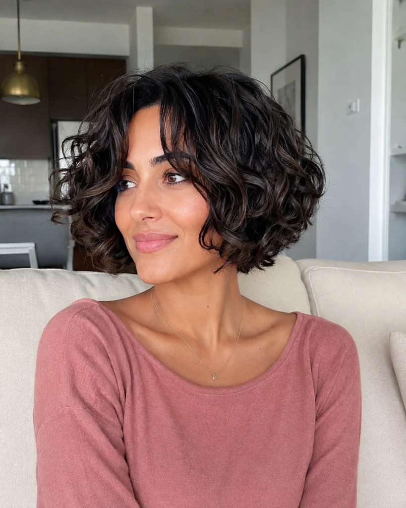 The Inverted Bob with Curtain Bangs