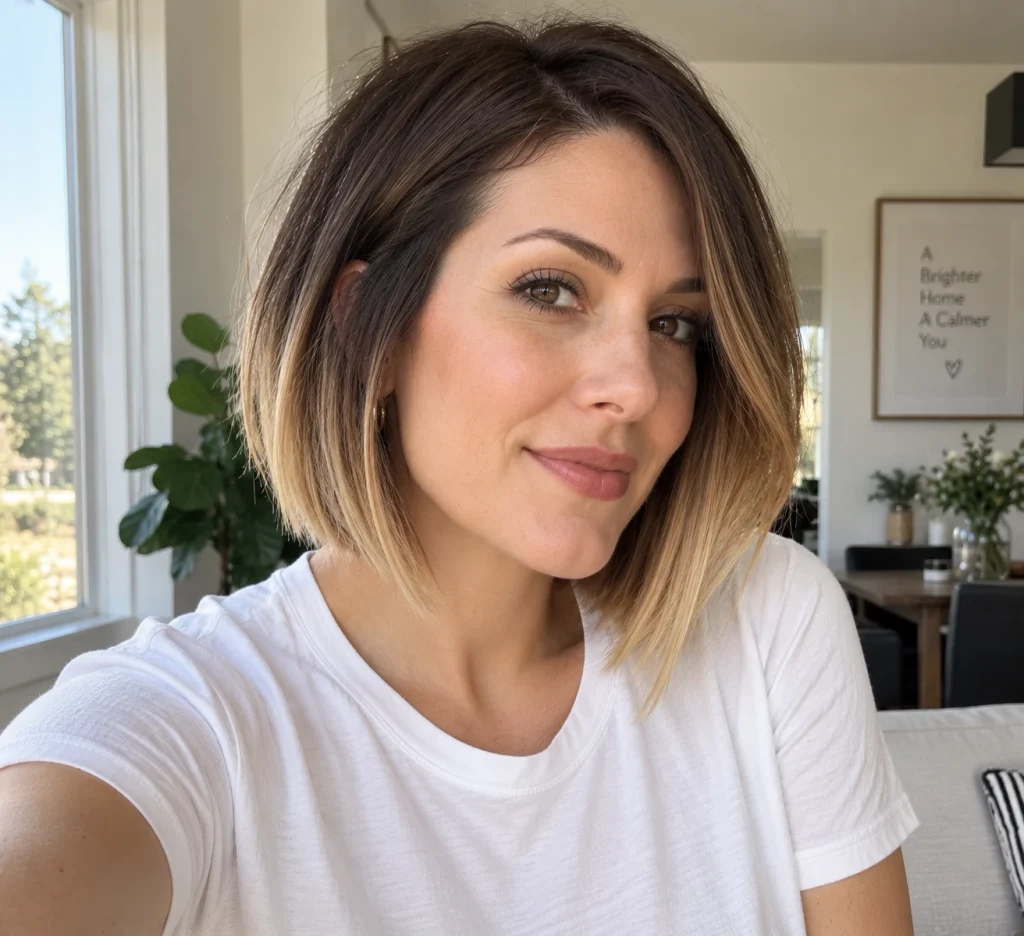 Two-Tone Angled Bob