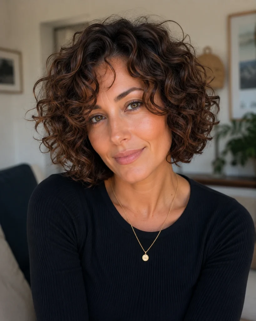80s-Inspired Curl Perm on Short Hair