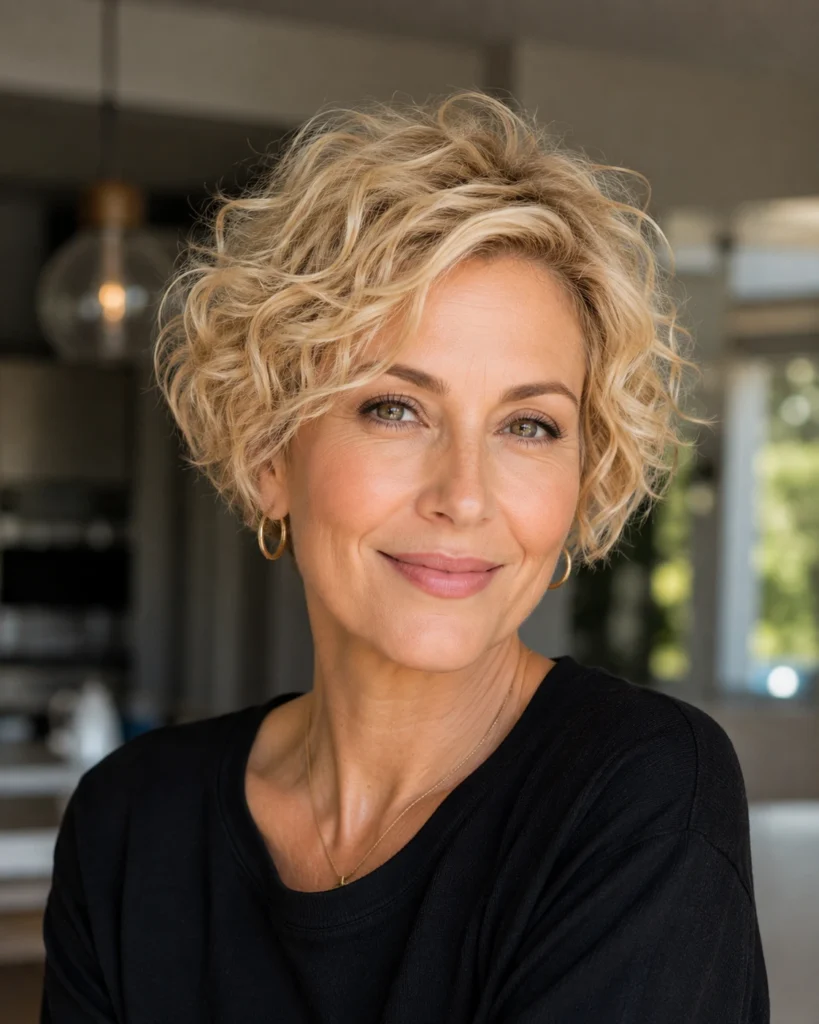Perm on Short Blonde Hair