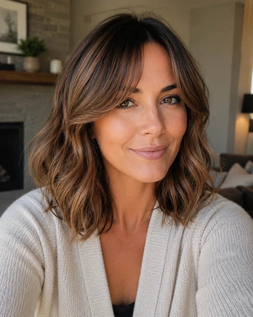 Loose Wave Perm on Layered Short Hair
