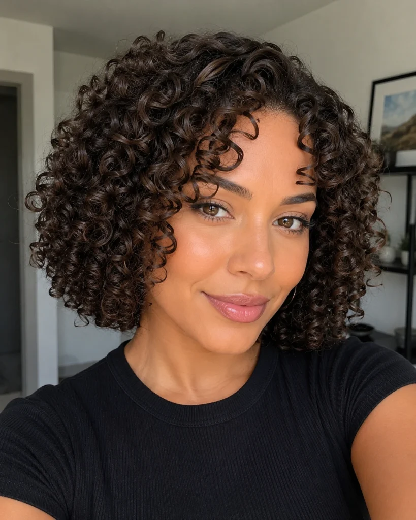 Defined Ringlet Perm on Short Bob