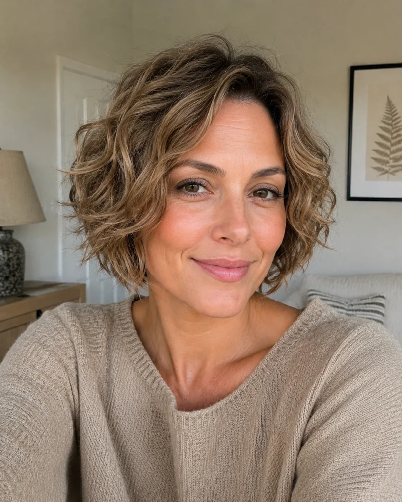 Low-Maintenance Wave Perm on Short Hair