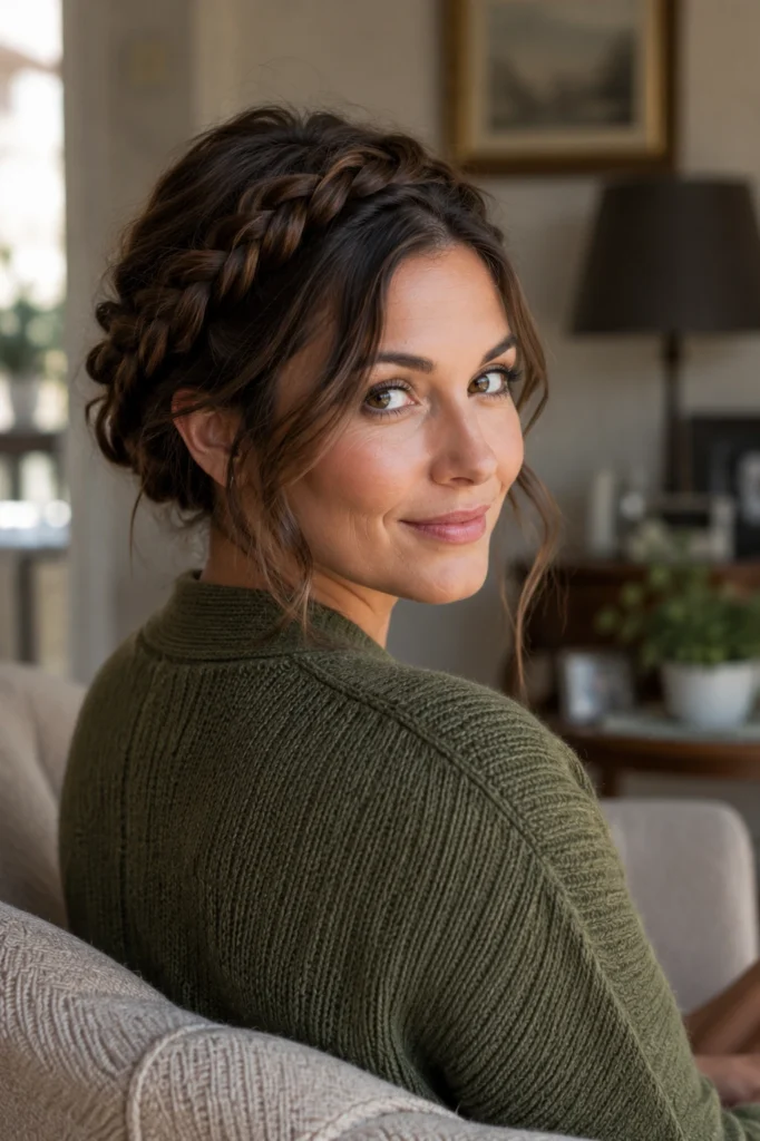 Braided Crown Updo