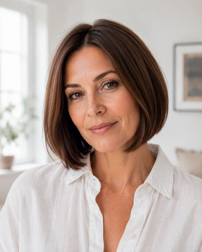 Neck-Length Bob (No Bangs)