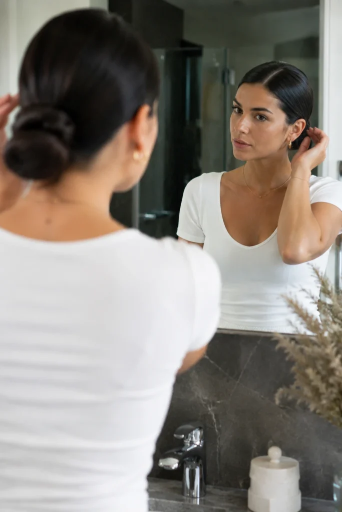 Sleek Low Ponytail Bun