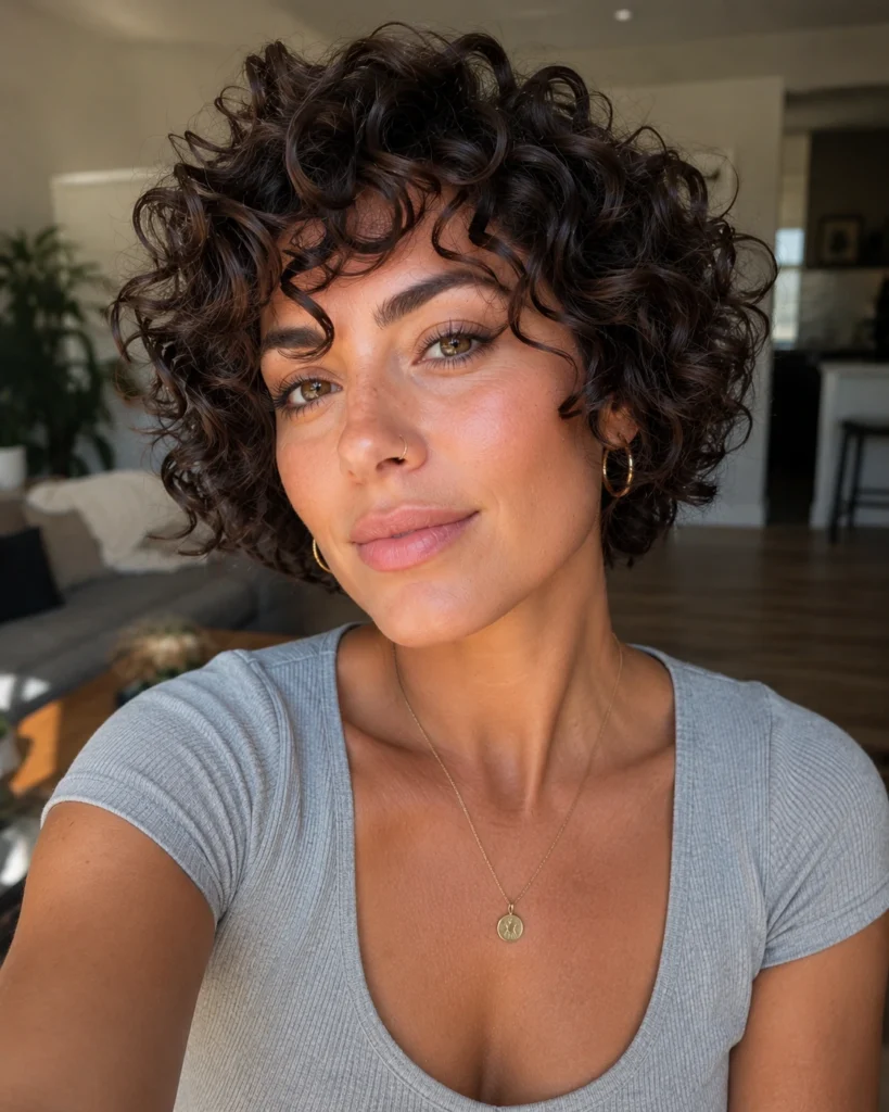 Spiral Curl Perm on Short Hair