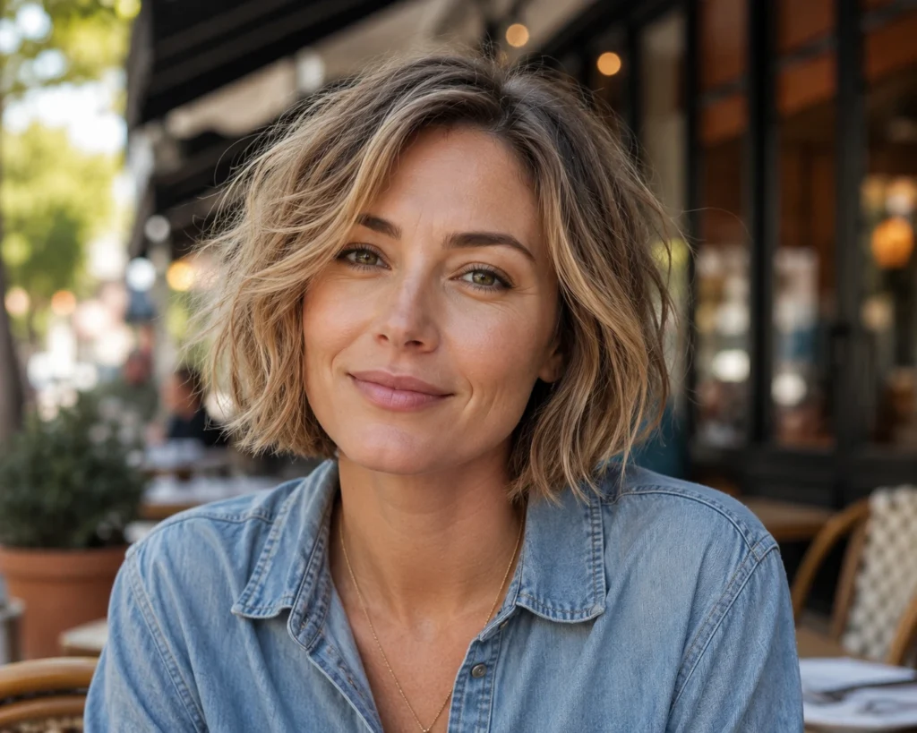 Tousled Jaw-Length Bob