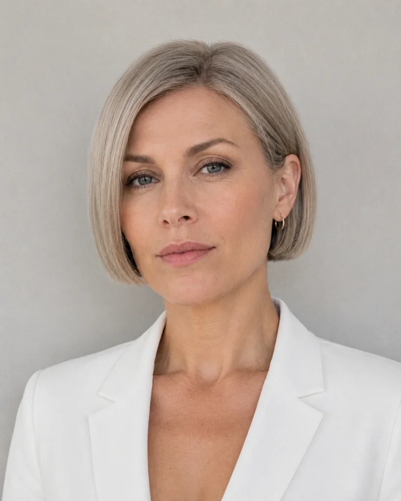 Blunt Bob for Thinning Hair Over 40