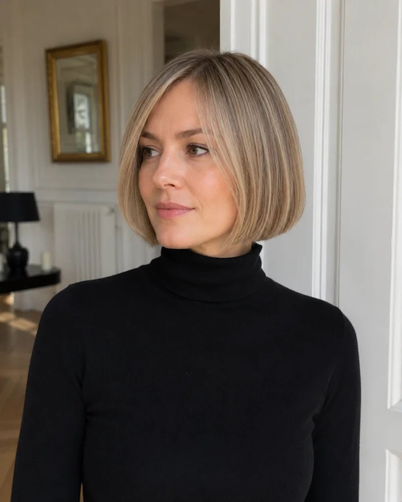 Blunt French Bob for Fine Hair