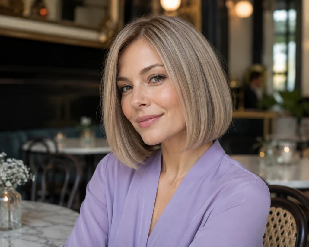 Blunt Neck-Length Bob for Thinning Hair