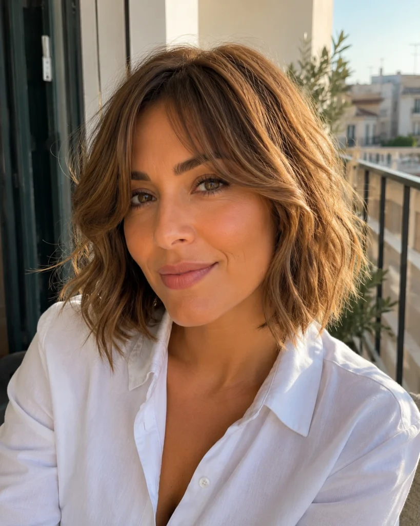 Bobs for Fine Hair with Curtain Bangs