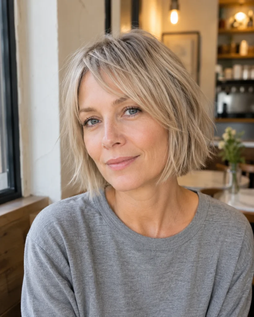 Choppy Layered Bob for Thin Hair