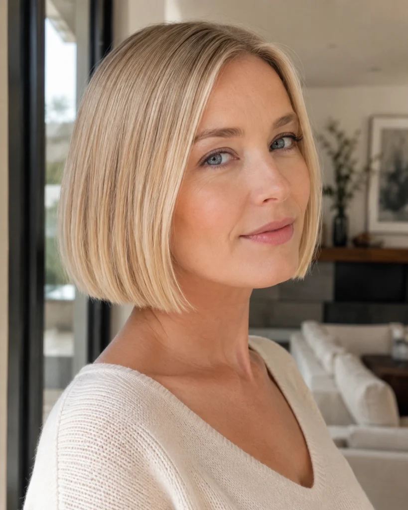 Classic Blunt Bob for Very Thinning Hair