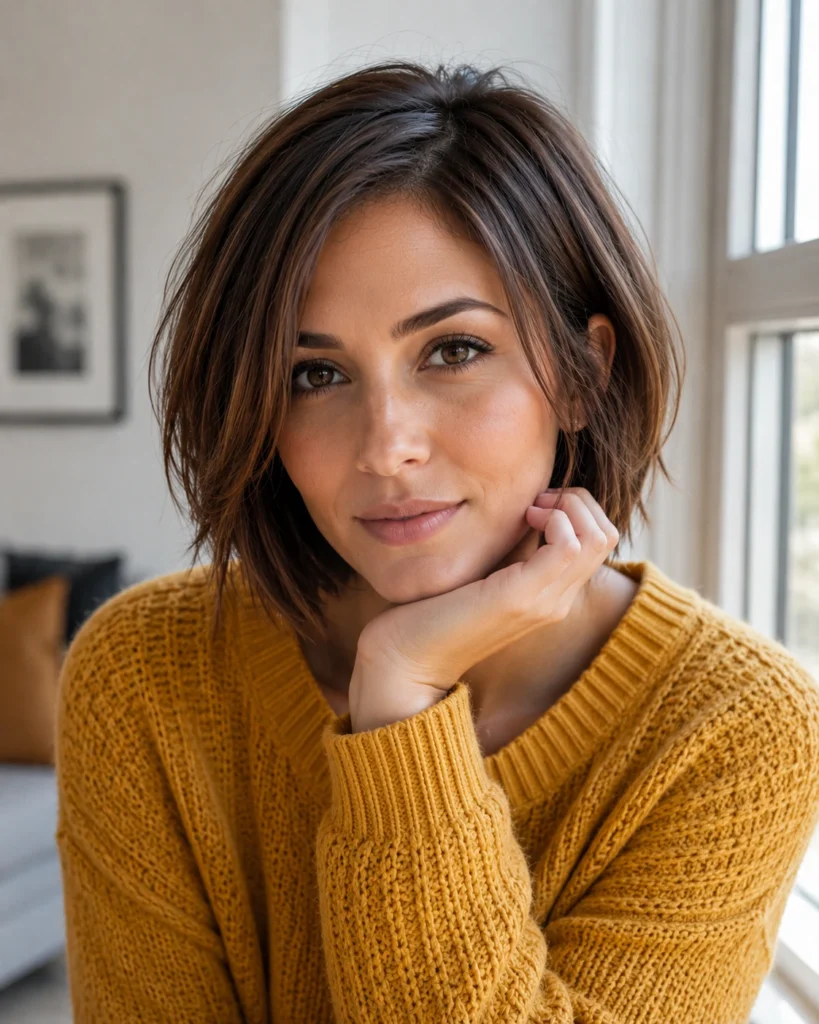 Classic Chin-Length Choppy Bob