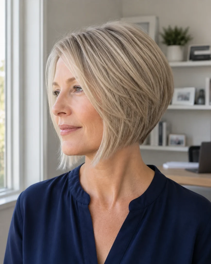 Inverted Layered Bob for Thin Hair