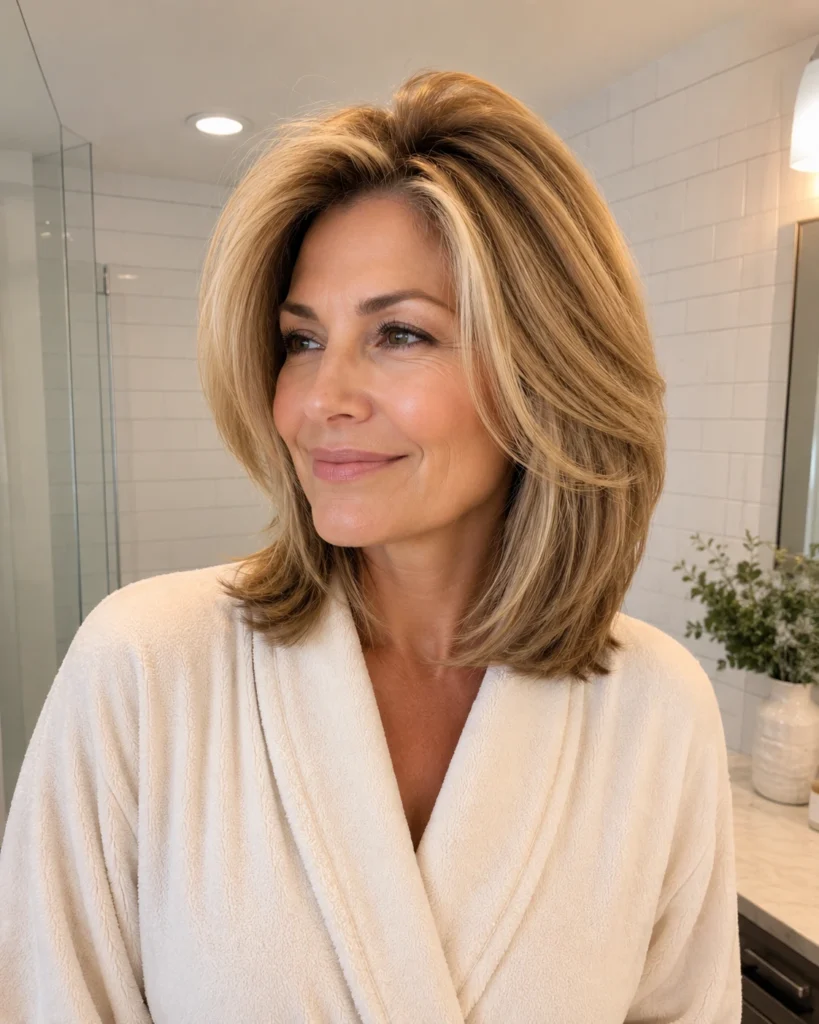 Layered Bob with Root Volume for Thin Hair