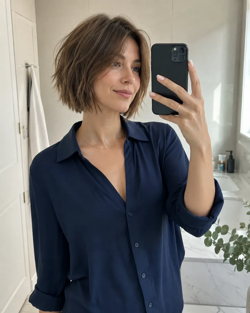 Razor-Cut Choppy Bob