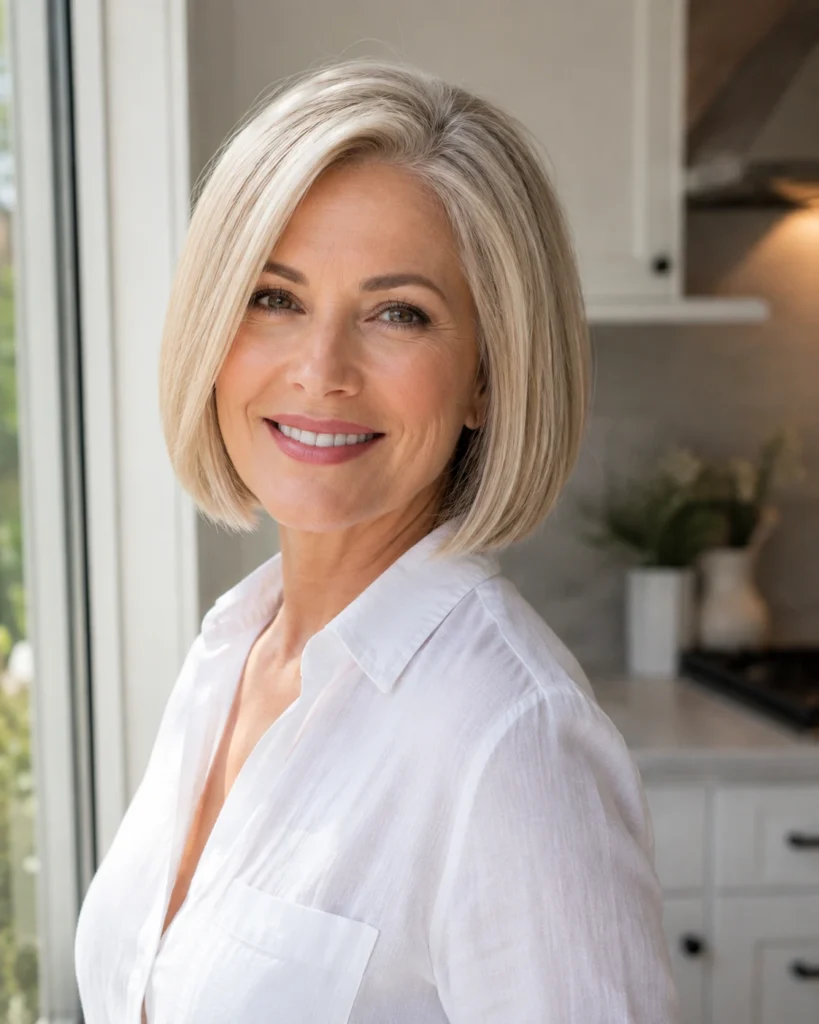 Short Bob for Fine Hair Over 50