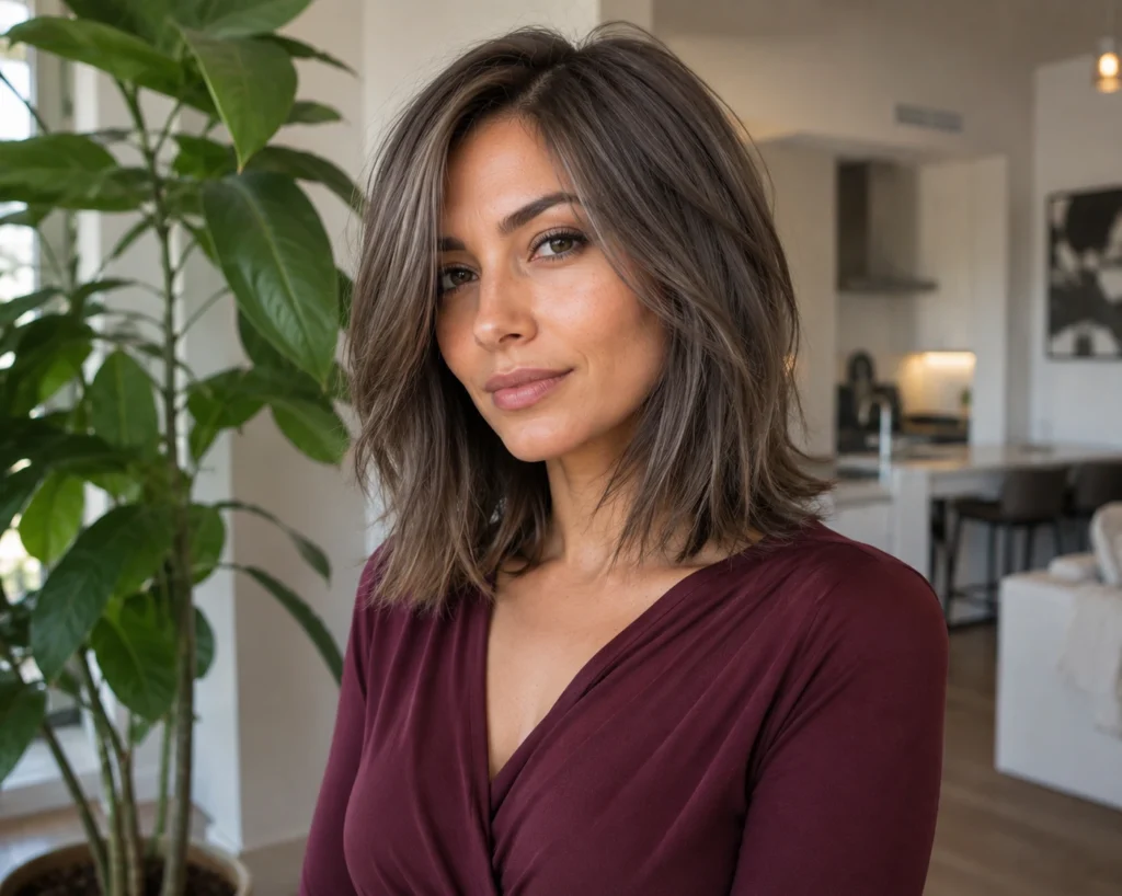 Textured Layered Bob for Thin Hair