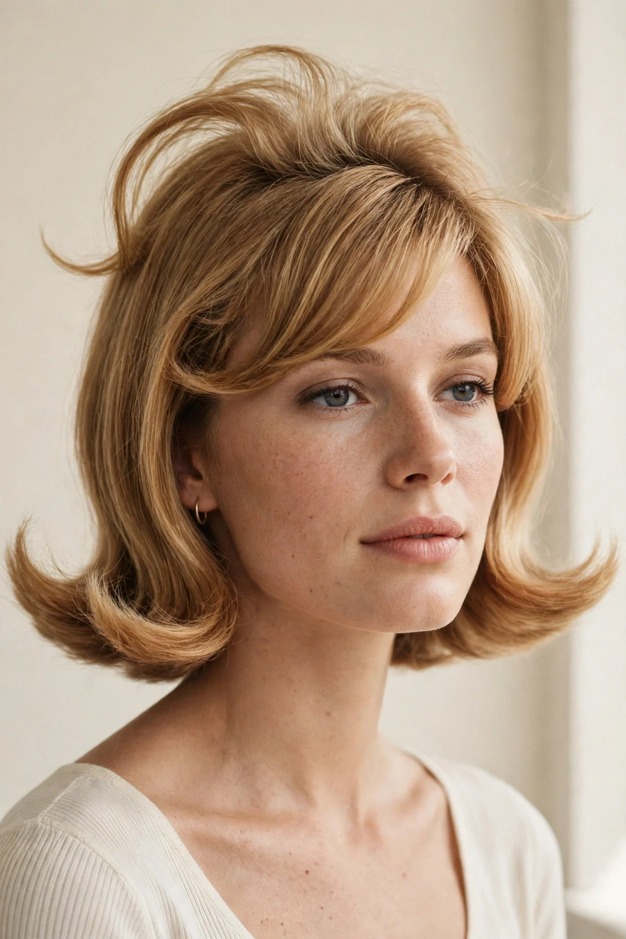 1960s bob with dramatically flipped out ends