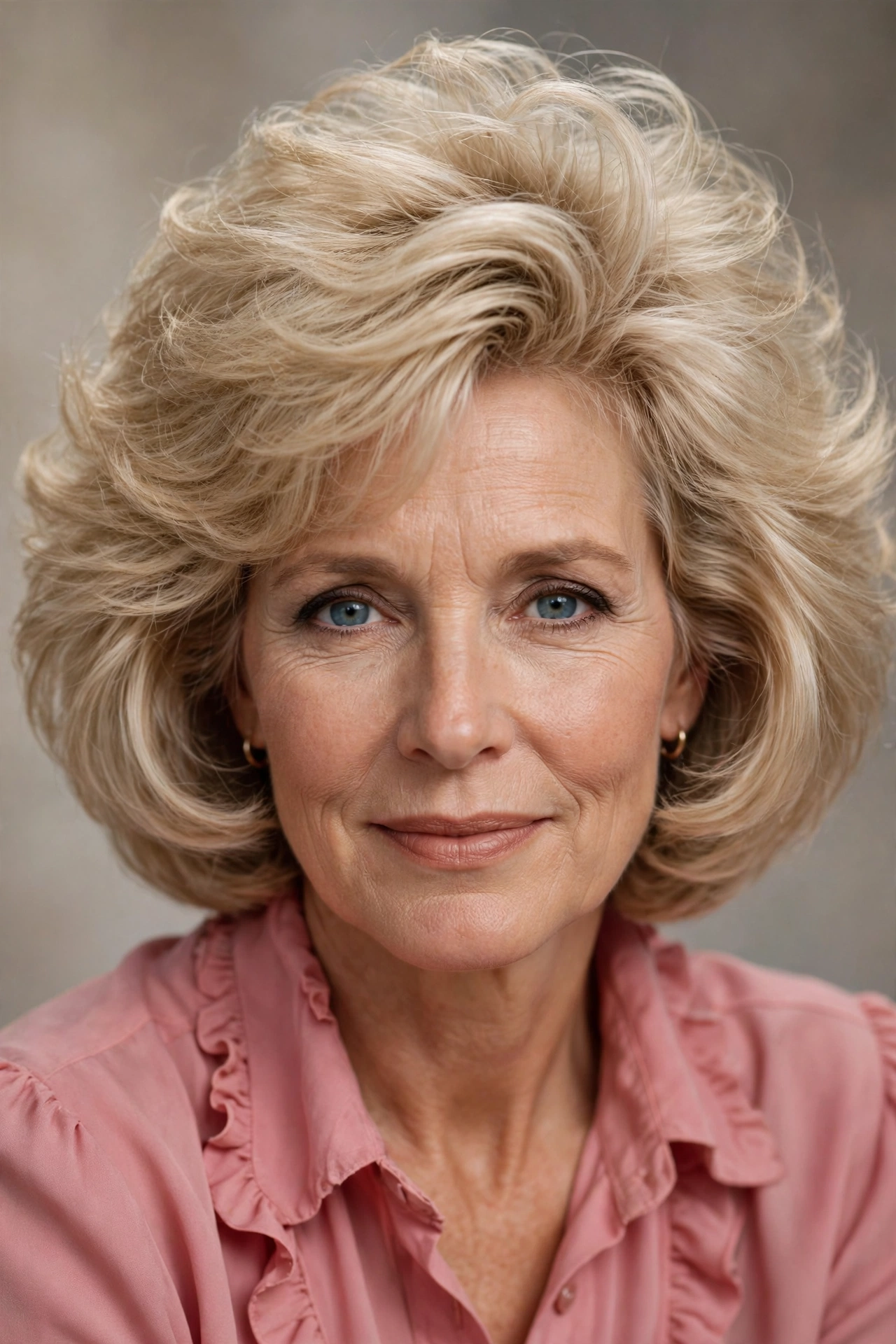 80s bob haircut for fine hair with root lift and airy volume