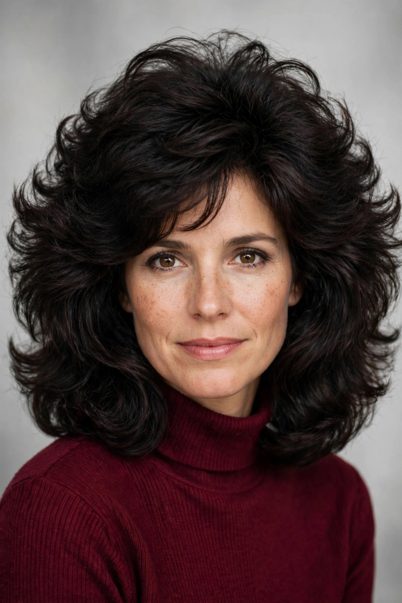 80s bob haircut for thick hair with huge bouncy volume