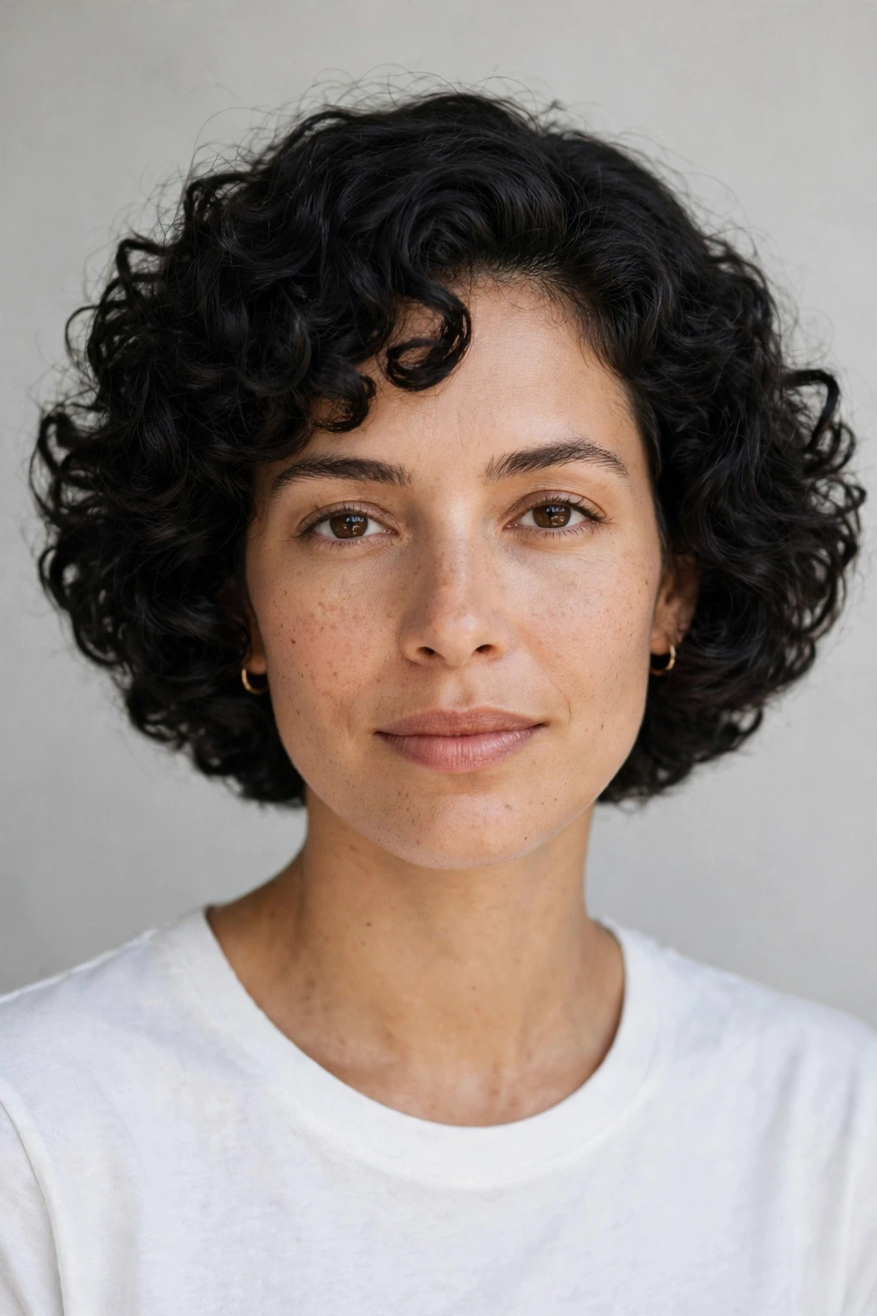 Curly 90s bob with defined springy rounded curls