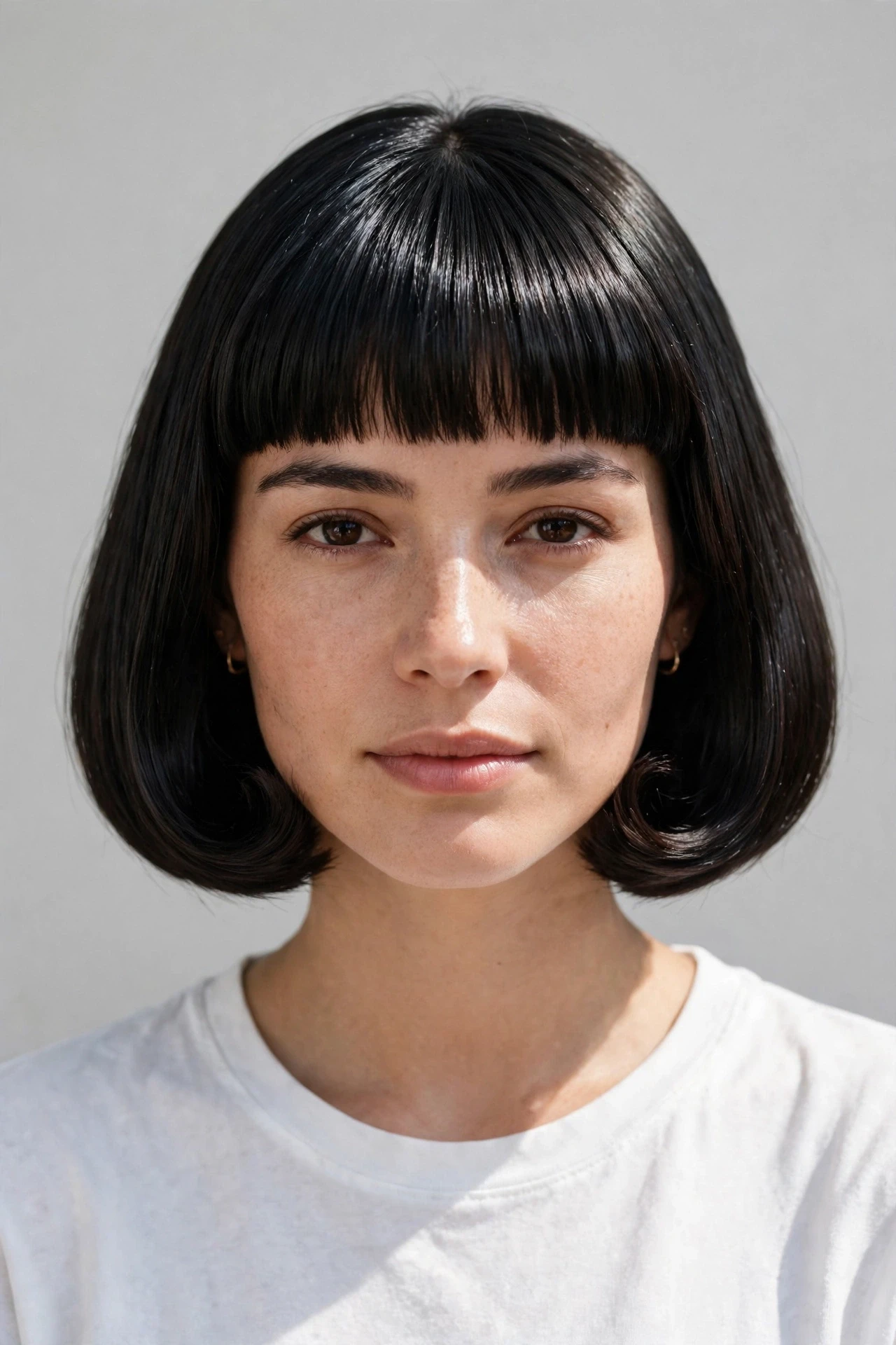 Polished salon 90s bob with smooth shiny ends